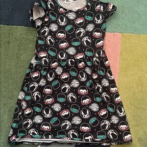Charming Black and White Kids Dress with Fun Patterns